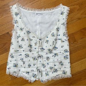 Reformation Brenda Linen Top